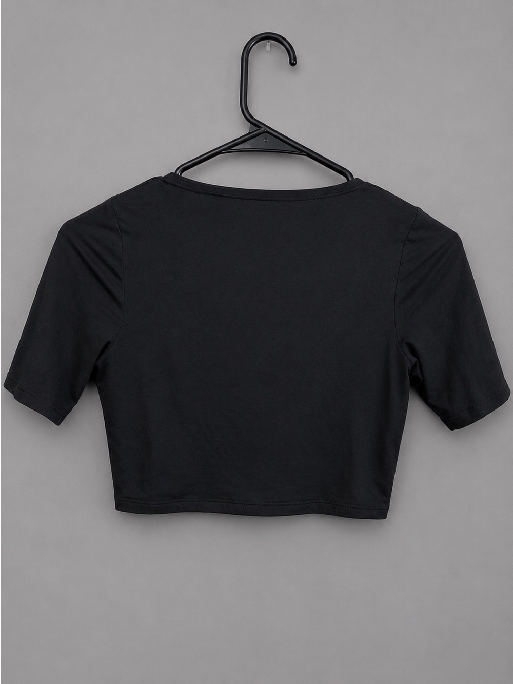 Naked Wardrobe Black Short Sleeve Cropped Top